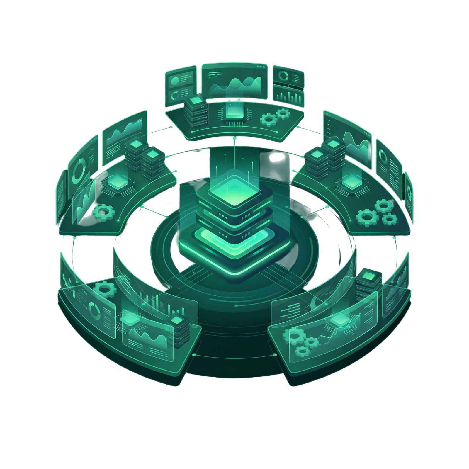 GR.AI.S System als strukturierte Website-Architektur mit klaren Ebenen und vernetzten Modulen